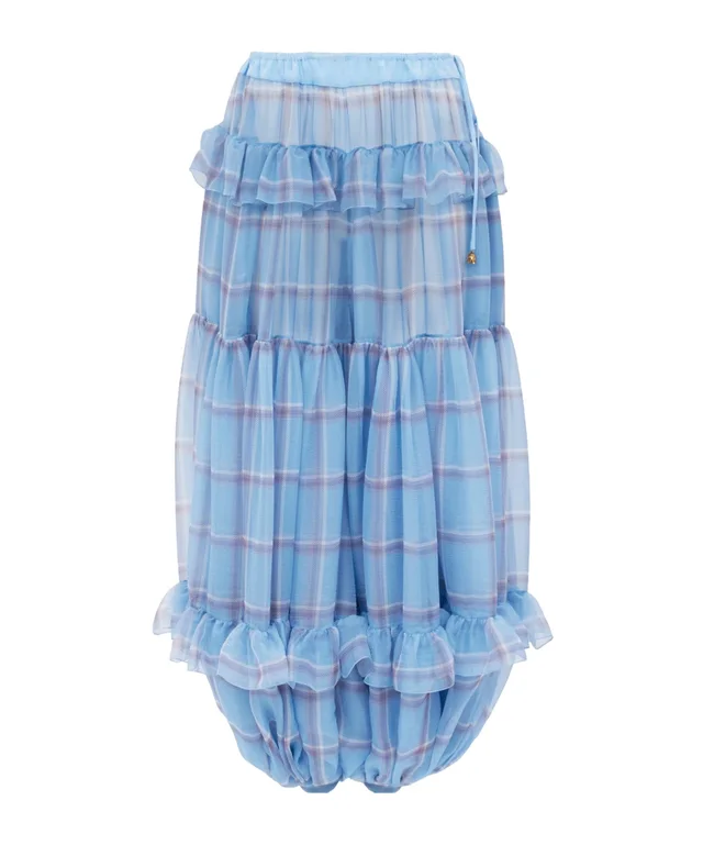 Chloé Ruffled Check Wide-Leg Pants from SENSER, photo 1 of 1