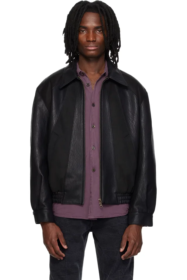 Black Rodeo Faux-Leather Jacket, image 1 of 1 from SSENSE