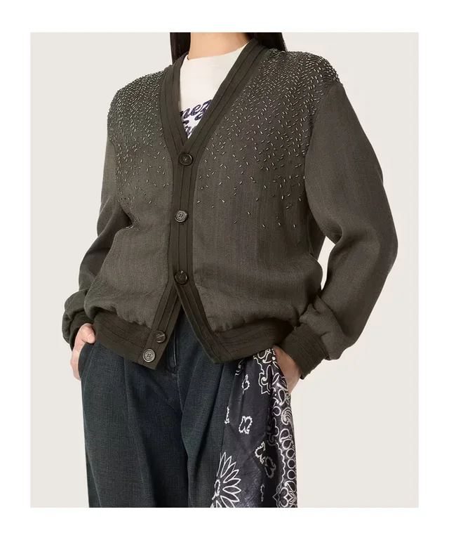 Golden Goose Deluxe Brand V-Neck Embellished Cardigan, photo 6 of 7 from SENSER