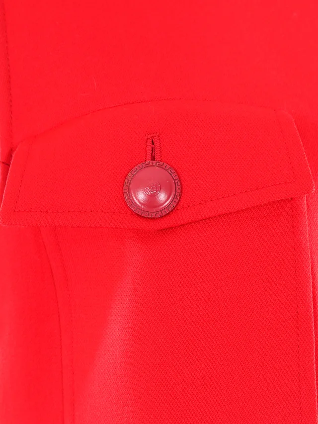 Versace Red Utility Dress in Red Wool from Arcade Vintage, photo 2 of 2