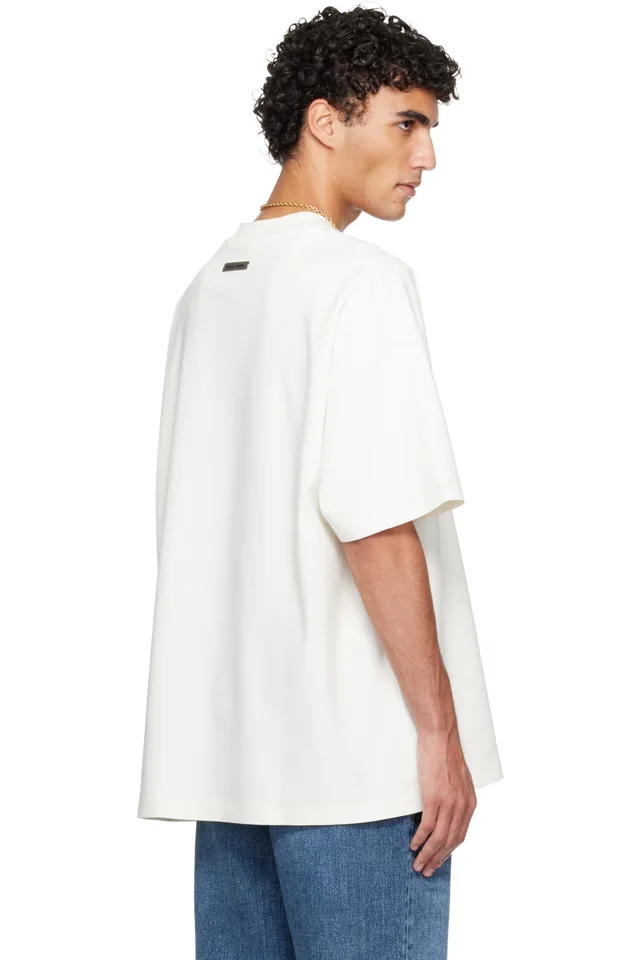 Fear of God ESSENTIALS Off-White Holiday Ponte 90s T-shirt, photo 3 of 4 from SSENSE