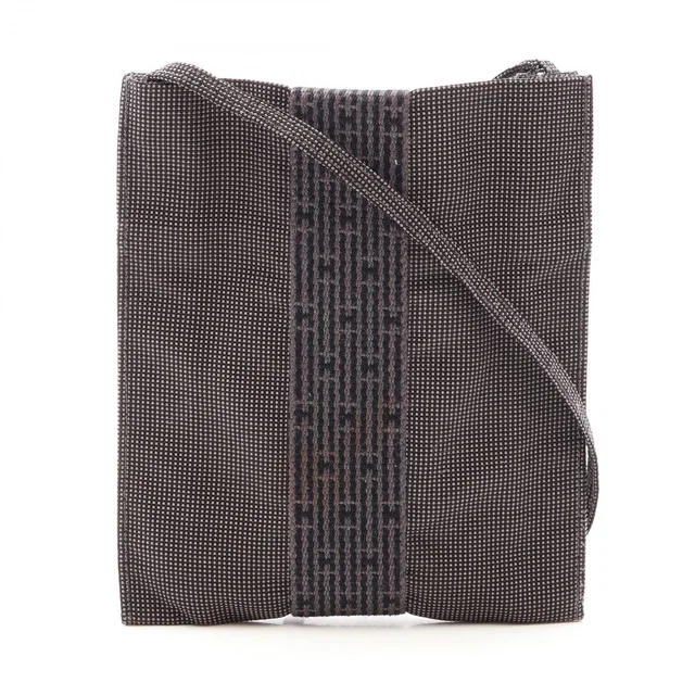 Hermès Shoulder Bag Herline Pochette Gray in Grey Canvas from The Reluxe
