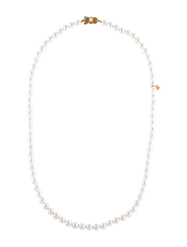 Mikimoto 18K Premium Akoya Cultured Pearl Necklace, 24" in multicolor from The RealReal