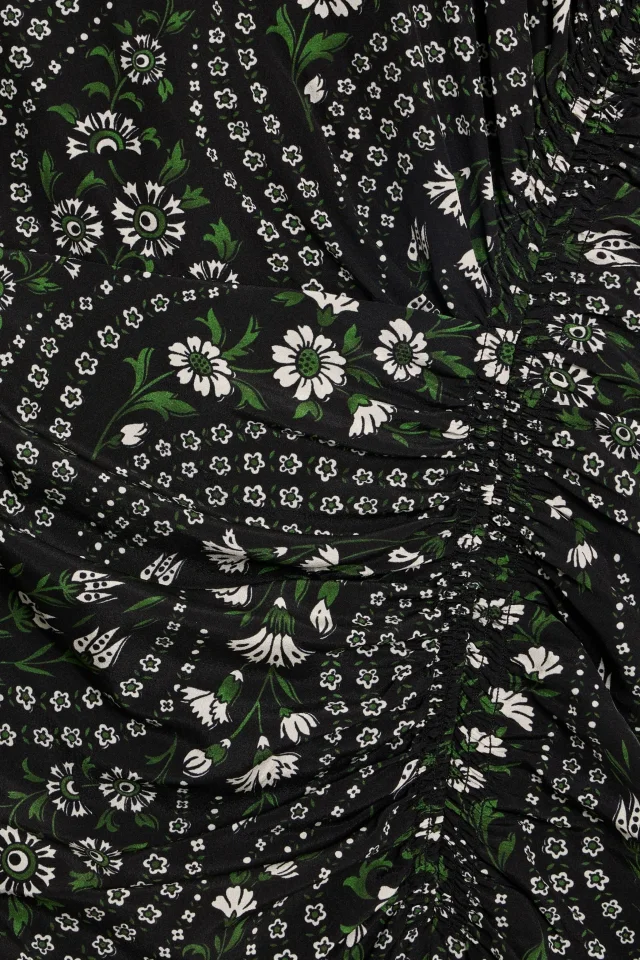 Veronica Beard Vivianna Draped Floral-Print Silk-Blend Midi Dress, photo 4 of 4 from THE OUTNET