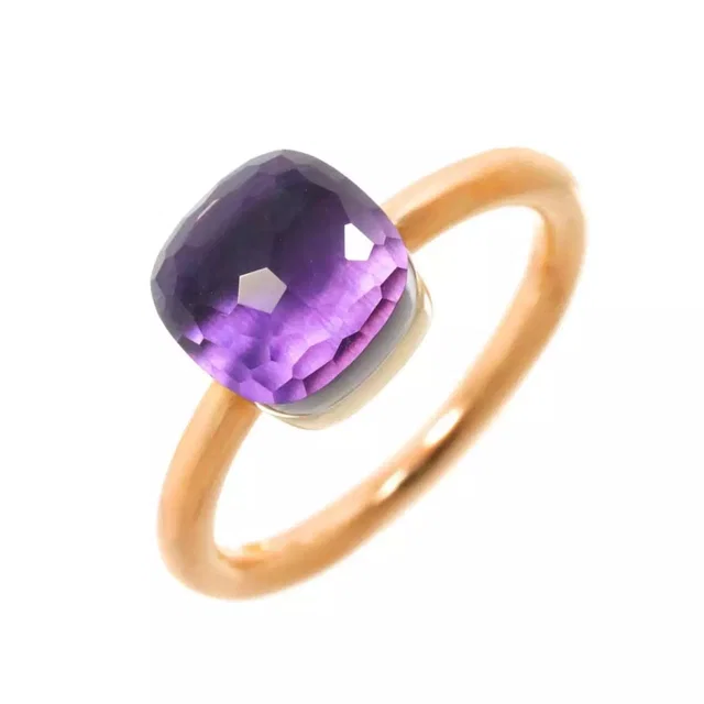 Pomellato Amethyst Ring 18K PG WG 750 7.75-8(US) in Purple from Luxury Promise