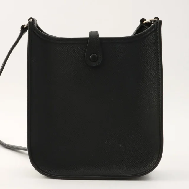 Hermès 2004 Evelyn TPM Black in Black Epsom leather from VINTAGE QOO TOKYO, photo 2 of 9