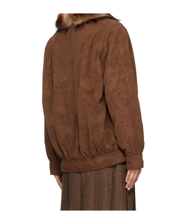 Mm6 Maison Margiela Faux-Fur Collar Sports Jacket, photo 7 of 7 from SENSER