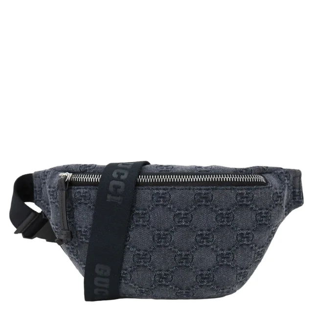 Gucci Kids GG Denim Belt Bag Black 502095 in Black Denim from Dallas Designer Handbags