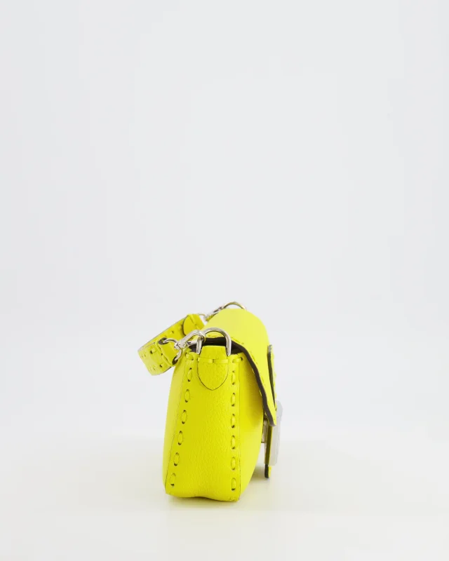 Fendi Yellow Leather Mini Baguette Bag in Yellow Leather from Sellier, photo 5 of 19