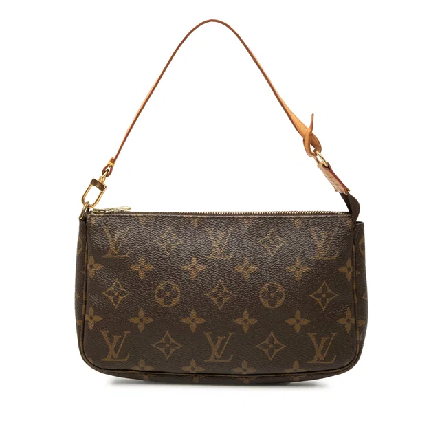 Brown Louis Vuitton Monogram Pochette Accessoires Shoulder Bag in Brown Coated canvas from Designer Revival