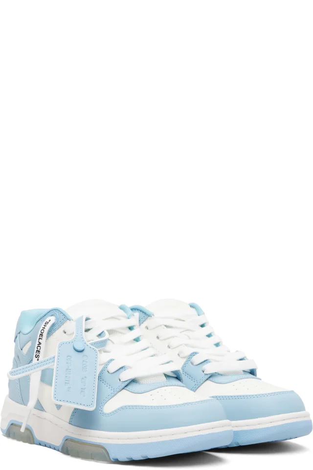 Off-White White & Blue Out Of Office Sneakers, photo 4 of 5 from SSENSE