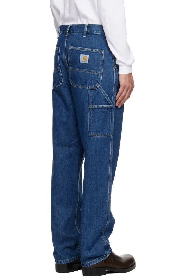 Carhartt Work In Progress Blue Single Knee Jeans, photo 3 of 4 from SSENSE