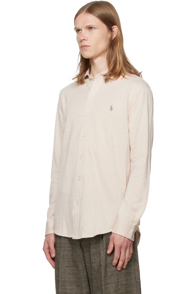 Polo Ralph Lauren Beige Jersey Knit Long Sleeve Sport Shirt, photo 4 of 5 from SSENSE