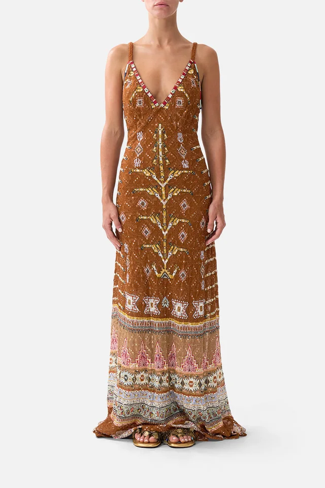 Camilla eBoutique V-NECK FULL LENGTH BIAS SLIP DRESS FABRIC OF TIME from CAMILLA, photo 1 of 1