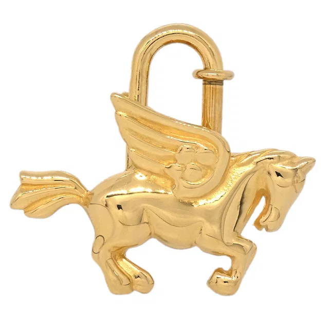 Hermès 1993 Le Cheval Pegasus Cadena Gold Small Good in Gold from AMORE Vintage Tokyo