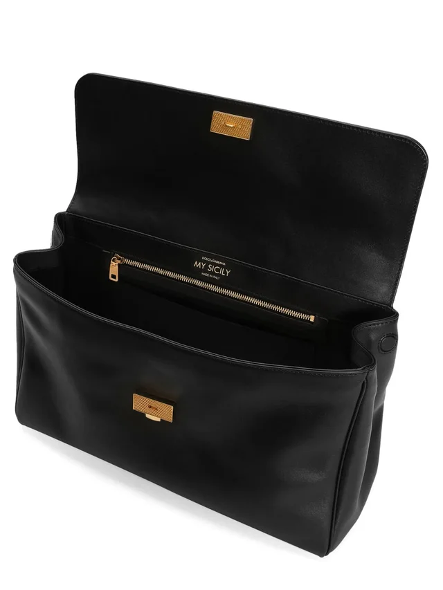 Dolce & Gabbana My Sicily Shoulder Bag — Black Leather in Black Leather from HEWI, photo 2 of 2