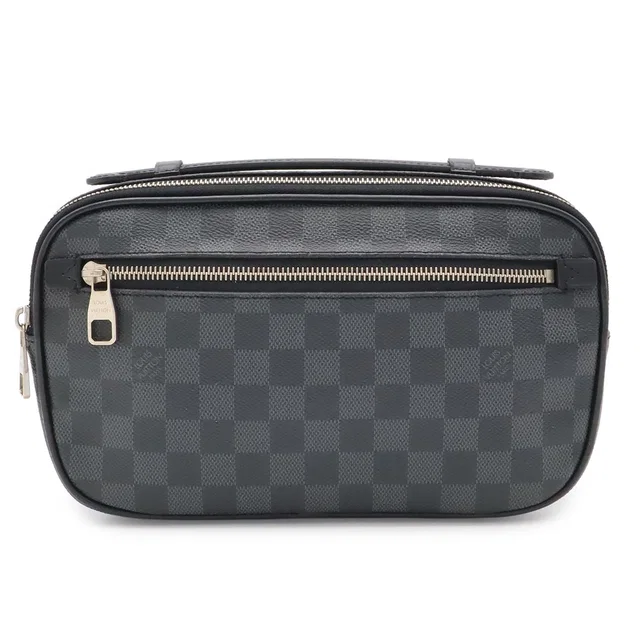 Louis Vuitton Damier Graphite Ambler Bum Bag Crossbody 2-Way in Grey Coated canvas from The Reluxe
