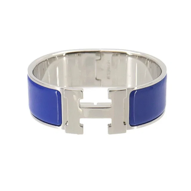 Hermès Clic Clac H PM Bangle Blue Silver Accessory in Blue from Luxury Promise
