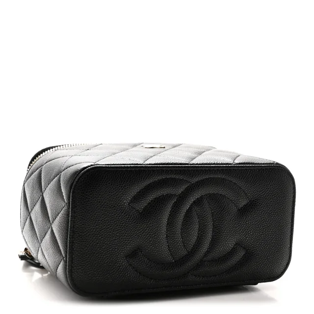 Chanel Caviar Quilted Small Vanity Case in Black Caviar leather from FASHIONPHILE, photo 4 of 12