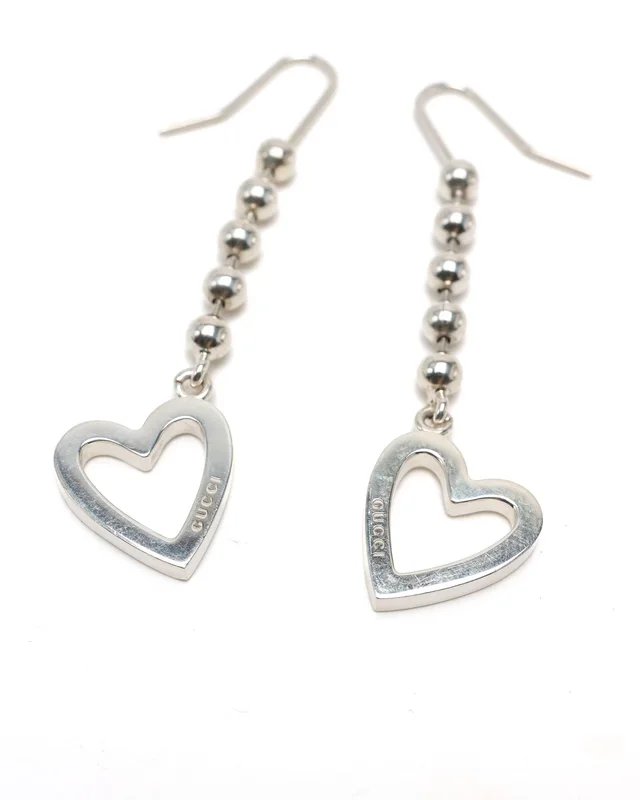 Gucci Heart Dangling Silver Earrings in Silver from A Retro Tale, photo 2 of 3
