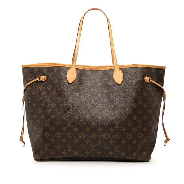 Brown Louis Vuitton Monogram Neverfull GM Tote Bag in Brown Coated canvas from Designer Revival