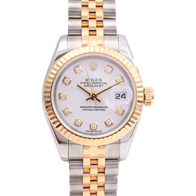 Rolex Circa 2003-2004 10P Diamond Datejust 26mm 179173G Automatic White in White from VINTAGE QOO TOKYO