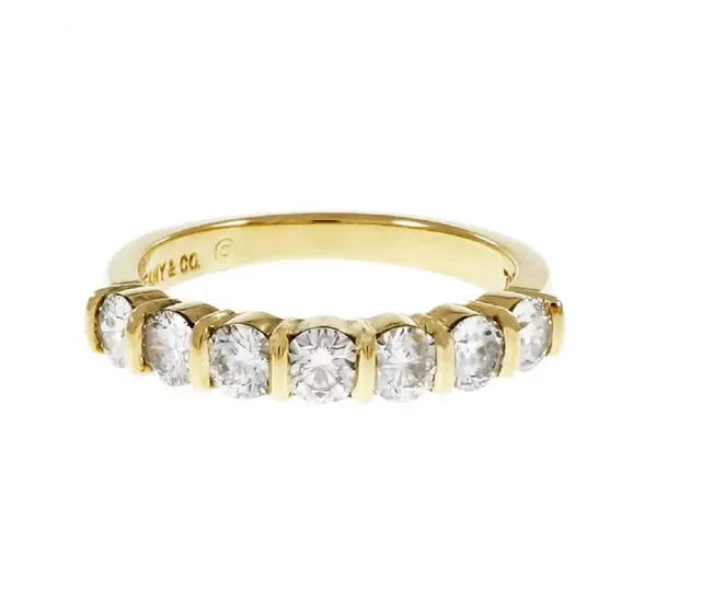 Seven Diamond Gold Wedding Band | Tiffany & Co. | Buy at in Gold from Truefacet