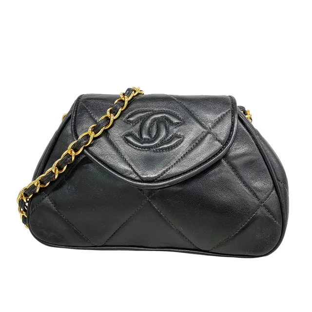 Chanel Shoulder Bag Lambskin Black in Black Lambskin from The Reluxe