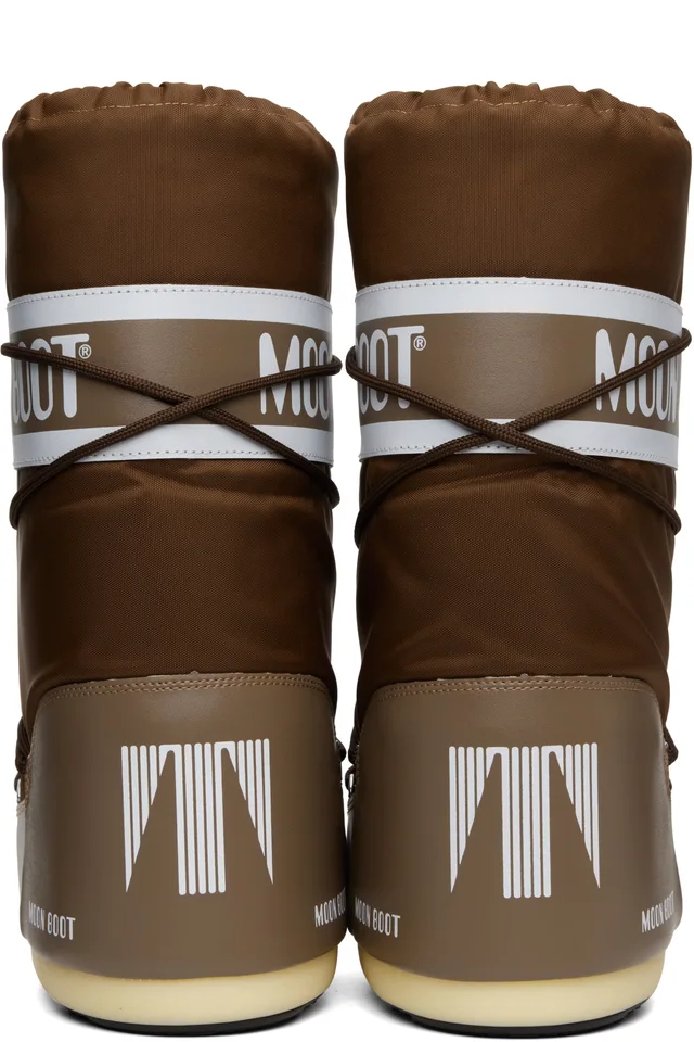 Moon Boot Brown Icon Nylon Boots, photo 2 of 4 from SSENSE