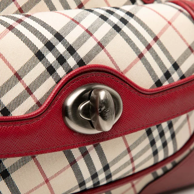 Beige Burberry Nova Check Canvas Handbag in Beige Canvas from Designer Revival, photo 6 of 7