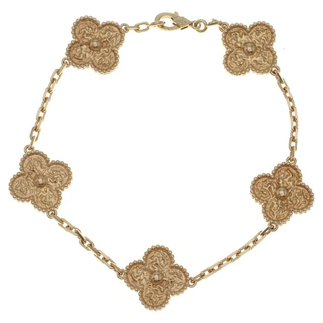 Van Cleef & Arpels Vintage Alhambra Bracelet Motif Pink Gold in Pink from The Reluxe