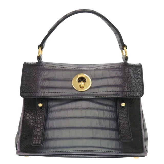 Saint Laurent Muse to Embossed Leather Gray Handbag in Grey Leather from The Reluxe