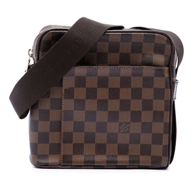 Brown Louis Vuitton Damier Ebene Olav PM Crossbody Bag in Brown Canvas from Designer Revival, photo 1 of 1