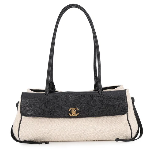 Chanel Small shopping bag Black/EcruAS6288 Tweed Calf Leather in Black Calfskin from GALLERY RARE