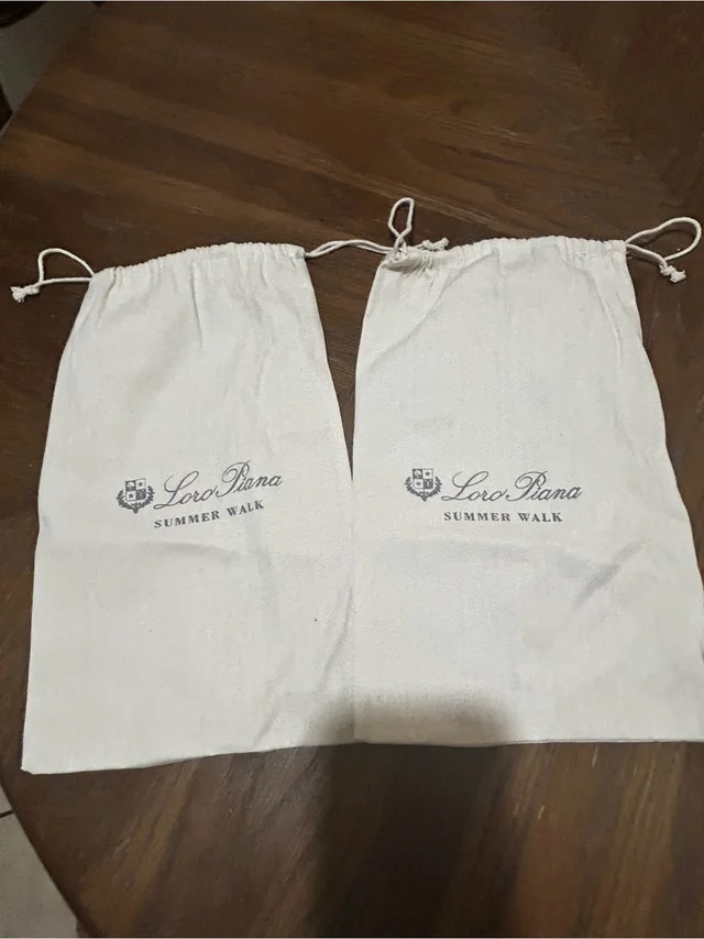 Loro Piana Summer Walk Drawstring Dust Bags (Pair) in white from Poshmark