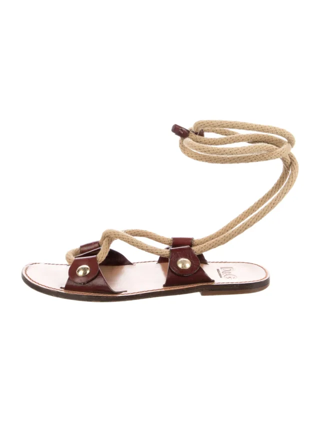 Dolce & Gabbana sandals in brown|red from The RealReal