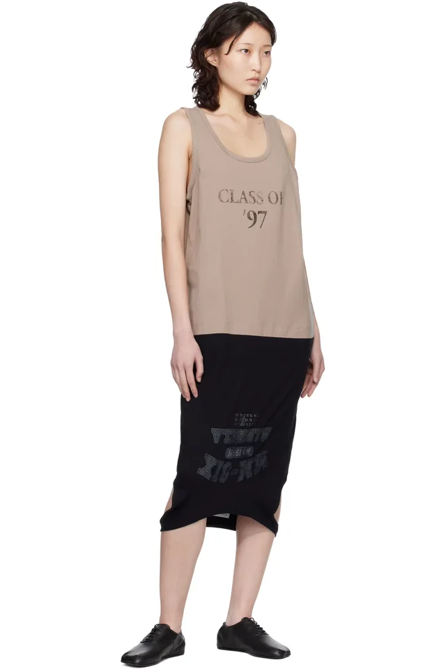MM6 Maison Margiela Black & Taupe Multi Wear Midi Dress, photo 4 of 4 from SSENSE