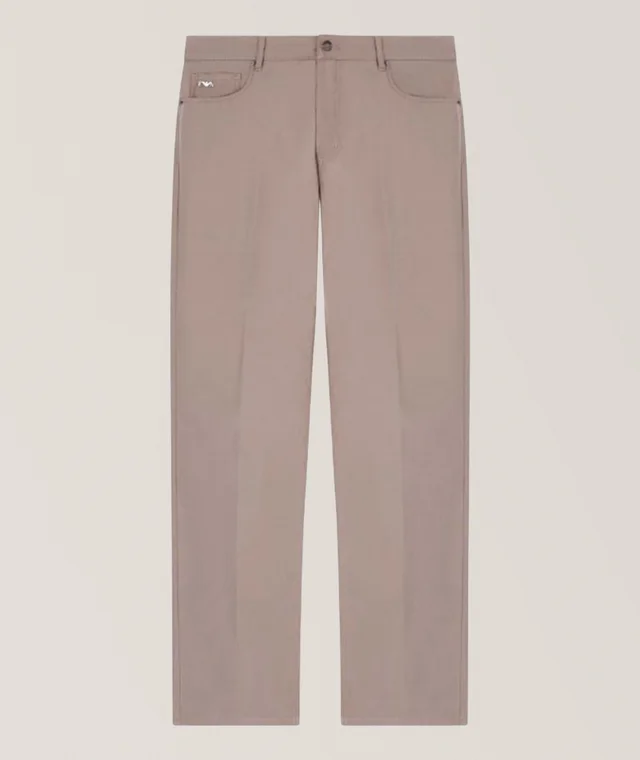 Emporio Armani J76 Straight-Fit Five-Pocket Pants in Green from Harry Rosen, photo 1 of 1