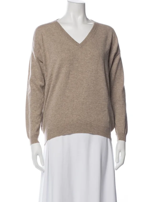 Brunello Cucinelli Cashmere V-Neck Sweater in Cashmere from The RealReal