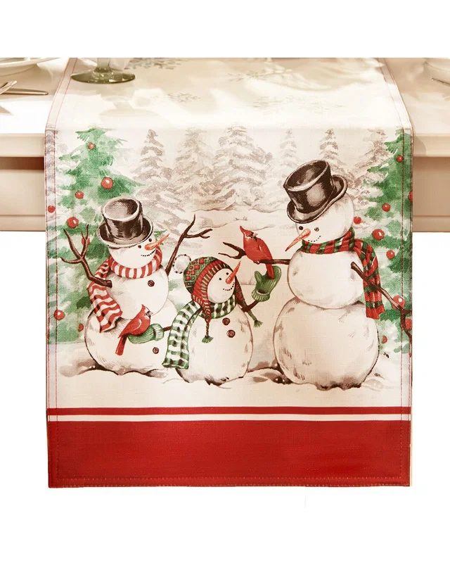 Elrene Home Fashions Snowman Winterland Holiday Snowflake Table Runner, image 1 of 1 from Rue La La