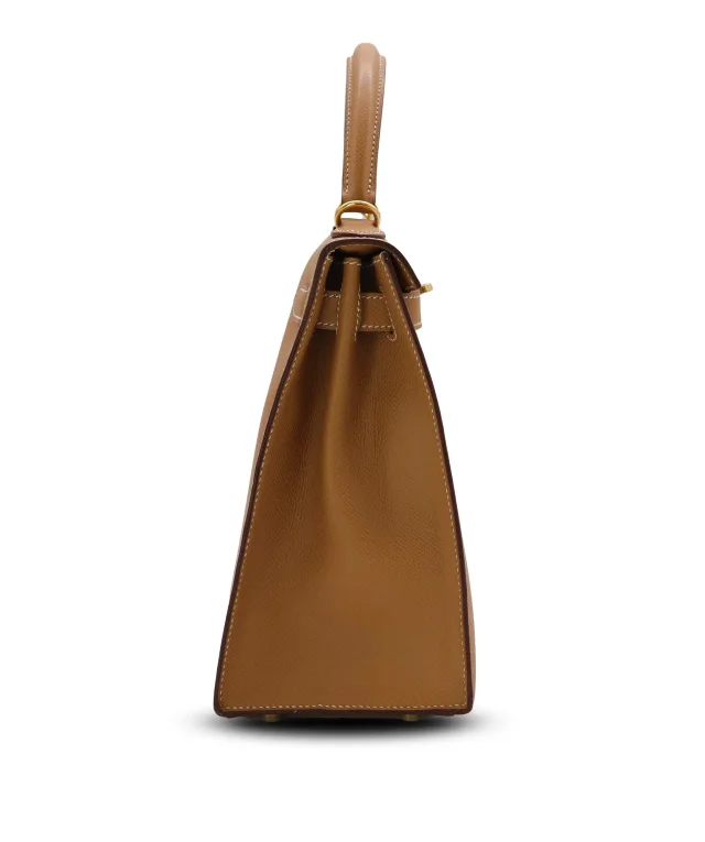 Hermès Kelly 28 Gold/ GHW Cochevel in Gold Leather from Luxury Promise, photo 5 of 14