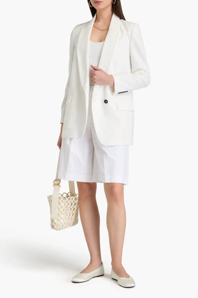 Brunello Cucinelli Bead-Embellished Cotton-Blend Jersey Blazer, photo 2 of 4 from THE OUTNET