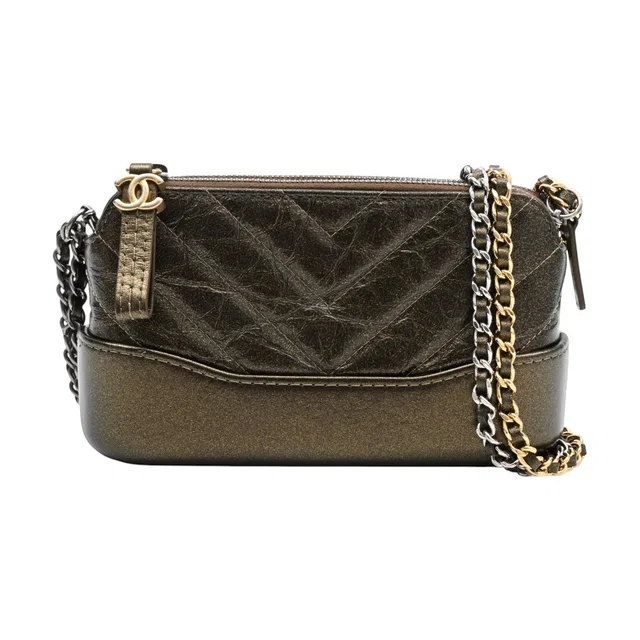 Chanel 2019年頃製 ガブリエルドゥシャネルチェーンポーチショルダーバッグ ブロンズ from VINTAGE QOO TOKYO