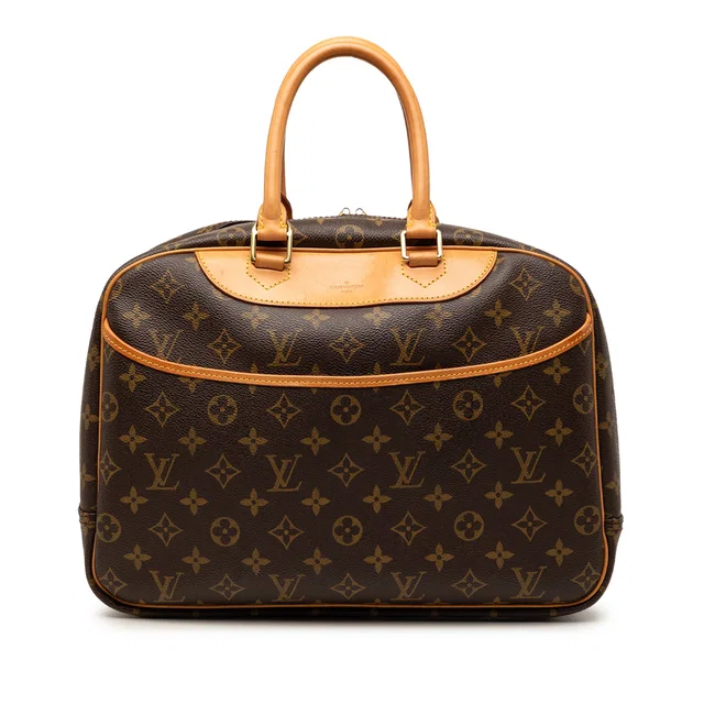 Brown Louis Vuitton Monogram Deauville Handbag in Brown Coated canvas from Designer Revival