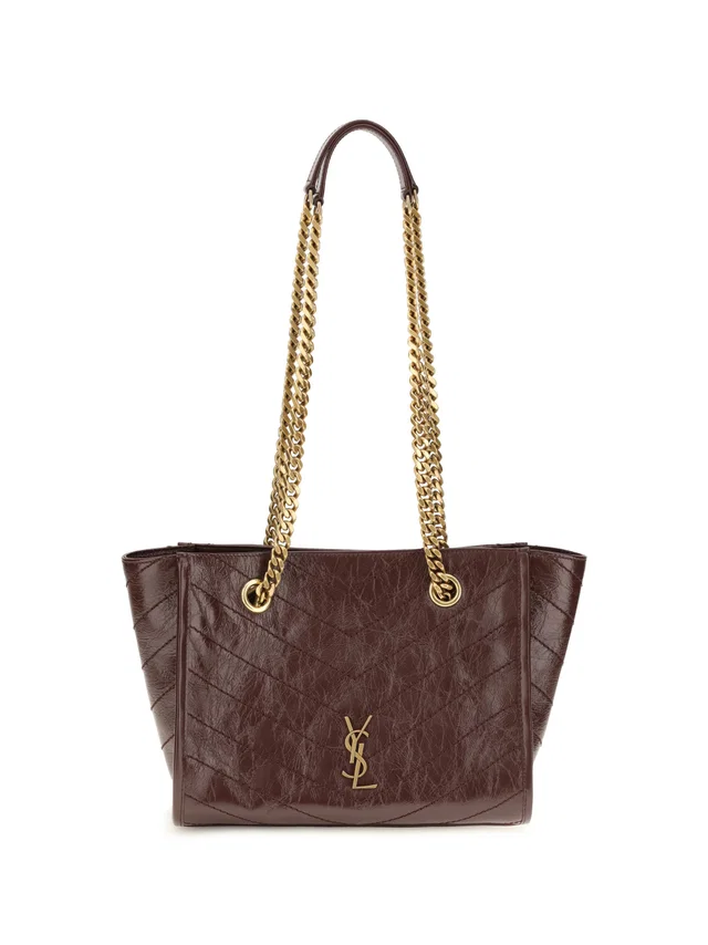 Saint Laurent Niki Shoulder Bag — Brown Calf Leather in Brown Calfskin from HEWI