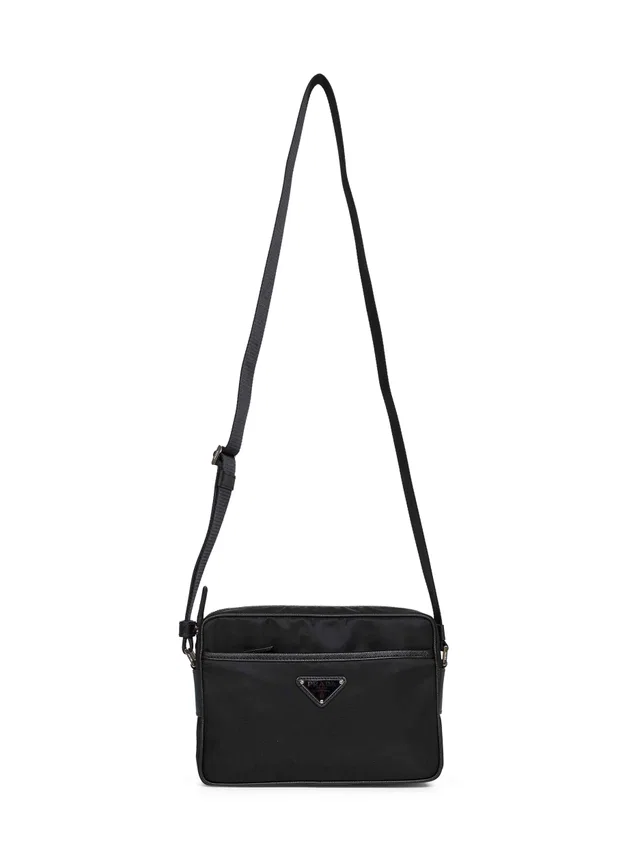 Prada Re-Nylon Crossbody Bag — Black Recycled Polyamide in Black Nylon from HEWI
