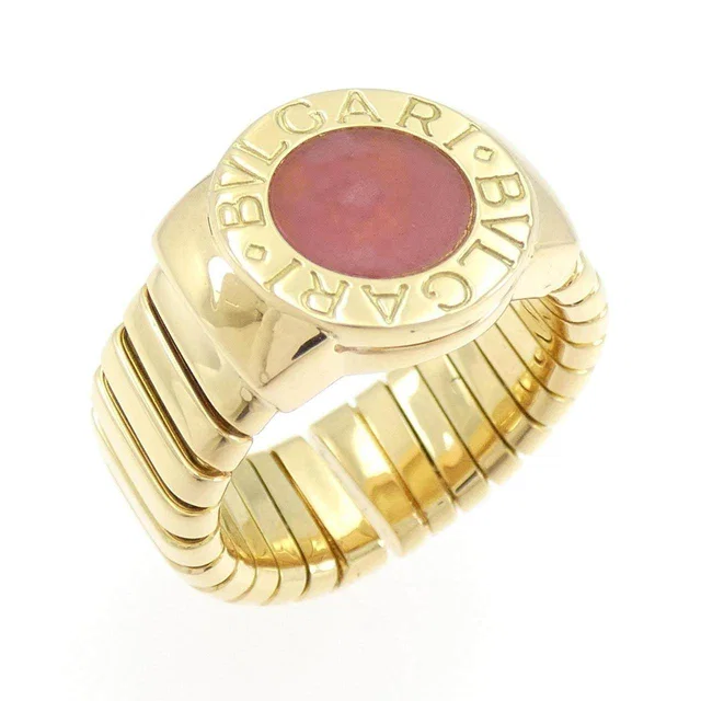 Bvlgari 750 Yellow Gold Rhodochrosite Ring Size 12 in Yellow from LuxUness