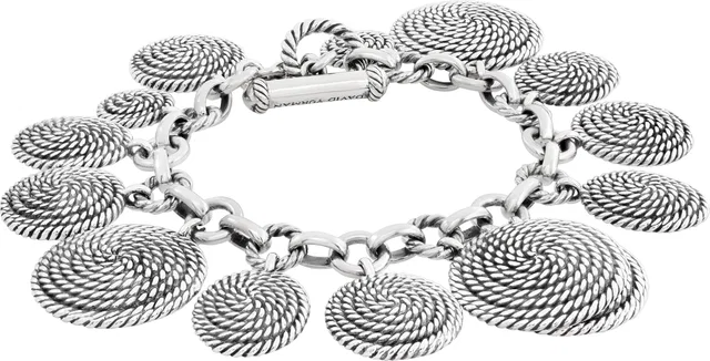 David Yurman Cable Coil charm bracelet in Silver Sterling Silver from Gray And Sons