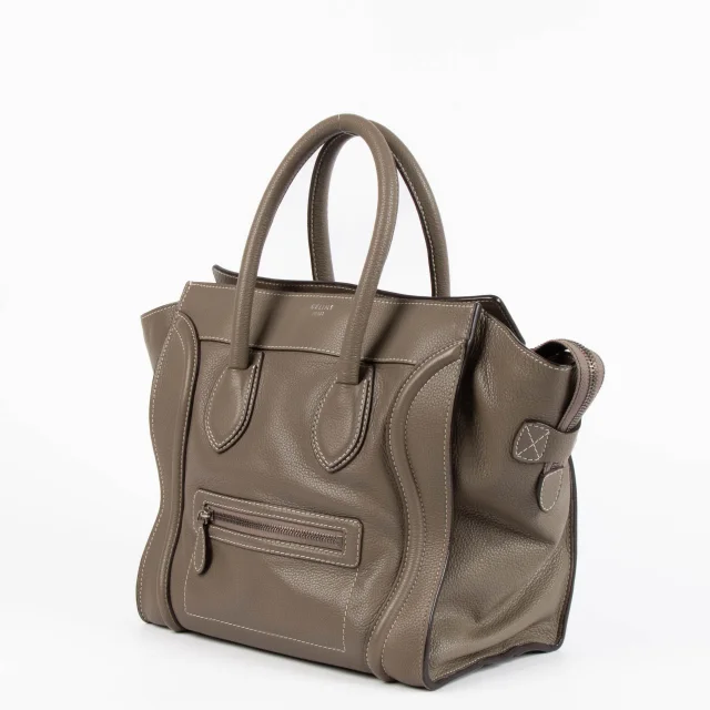 Celine Taupe Calfskin Soft Mini Luggage Bag in Taupe Calfskin from Labellov, photo 2 of 7