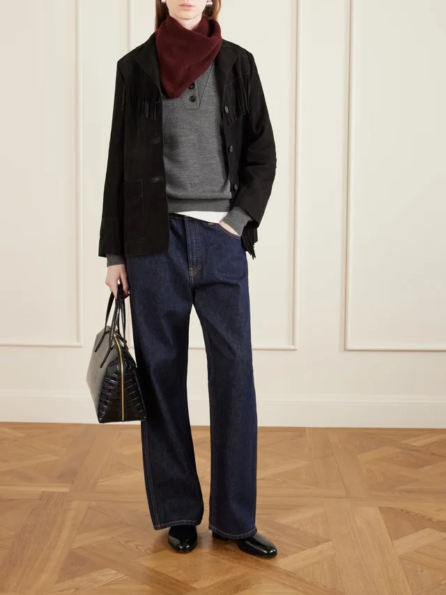 RIXO Teagan fringed suede jacket in Black, photo 2 of 2 from NET-A-PORTER (Canada)